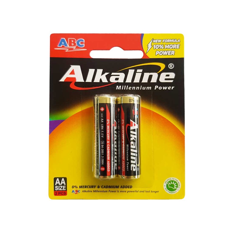 Baterai ABC alkalin aa isi 2
