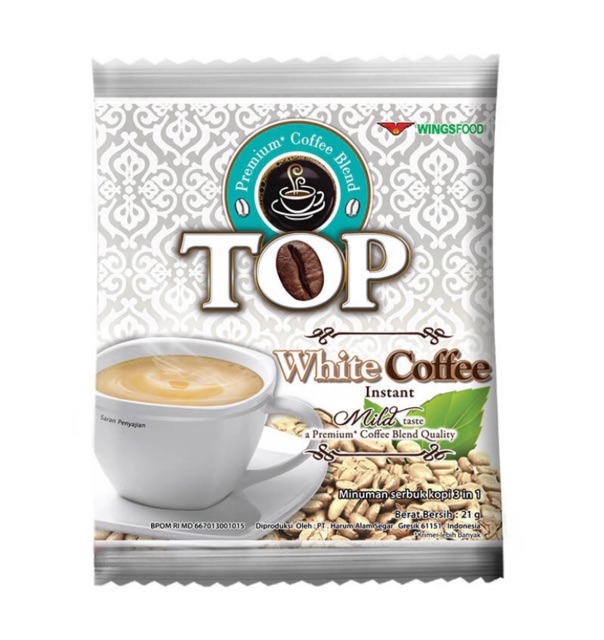 Kopi top white coffe 3+1 21gr