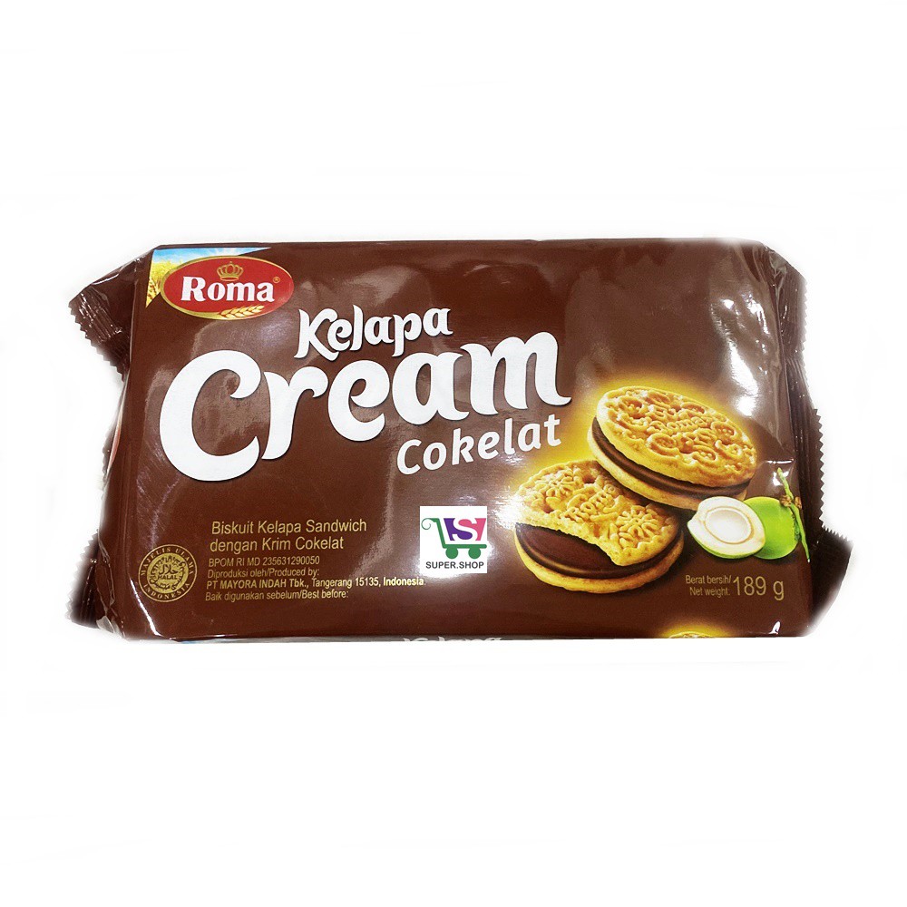 Roma kelapa cream coklat 189gr