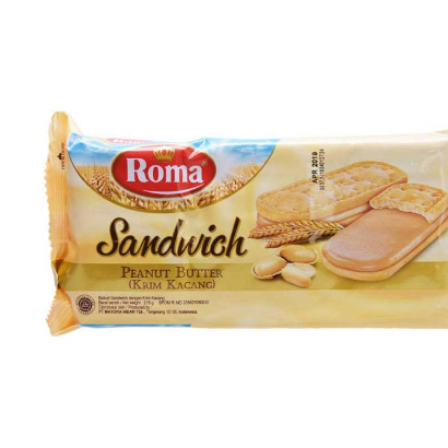 Roma sandwich peanut 216gr