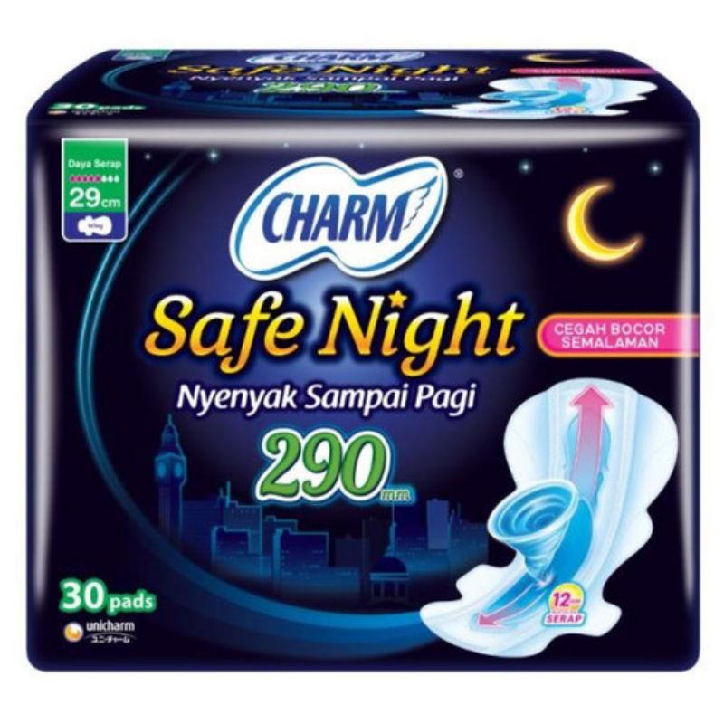 Charm Body Fit safe night 29cm 30pads