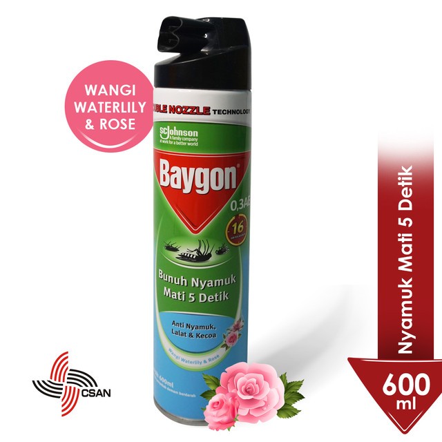 Baygon waterliliy rose 600ml