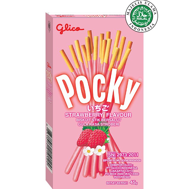 Glico pocky strawberry 45gr