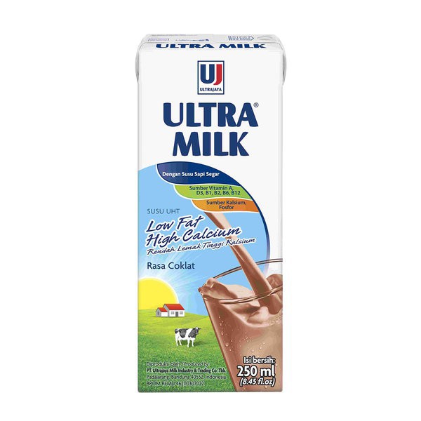 ultra milk low fat coklat 200m