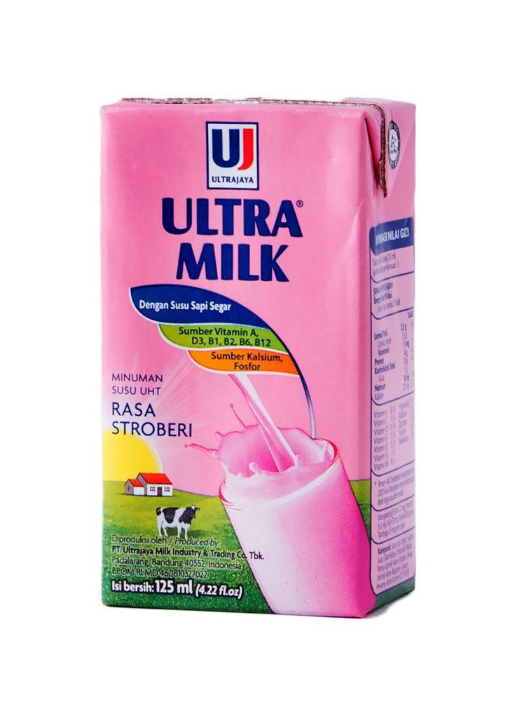 ultra milk uht straw 125ml