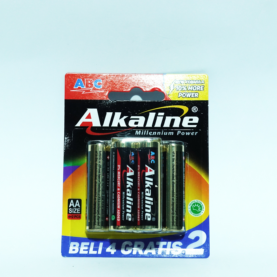 baterai abc alkaline AA 4+3