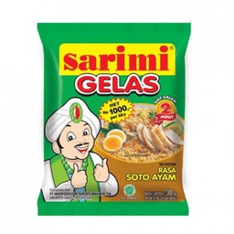 [089686923063] Sarimi gelas soto ayam 30grx10