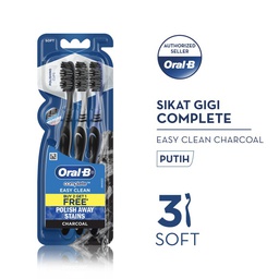 [4987176074423] Sikat Gigi OB easy clean charcoal s 3s