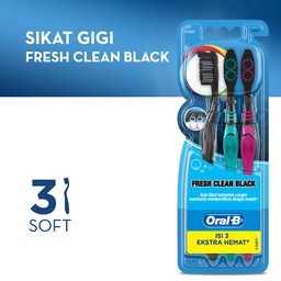 [4902430869652] Sikat Gigi OB fresh clean black 3s